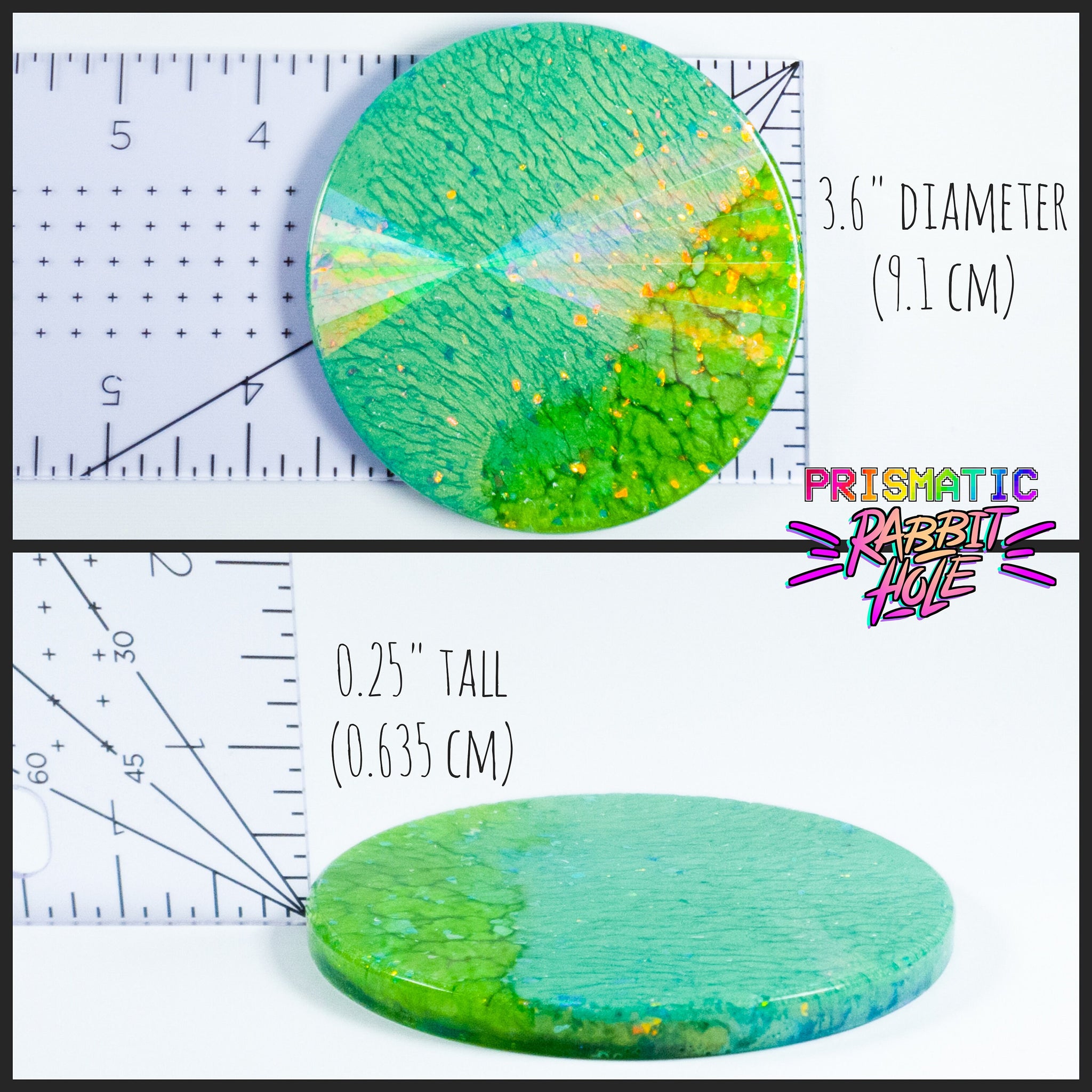 3.6 Holographic Starburst Coaster Mold – Prismatic Rabbit Hole